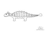 Ausmalbild Ankylosaurus